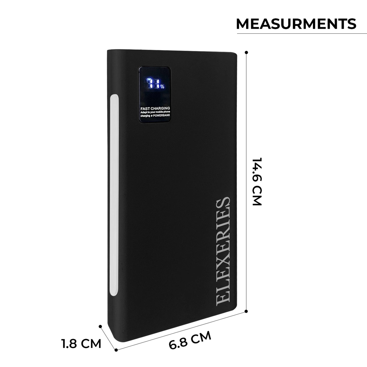 ELEXERIES 10000mAh Power Bank – Fast Charging, Free UAE Delivery